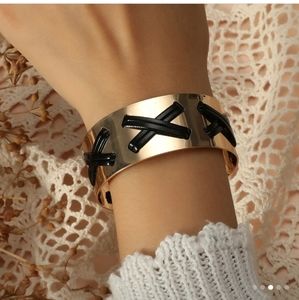 Small open cuff 22k gold bracelet